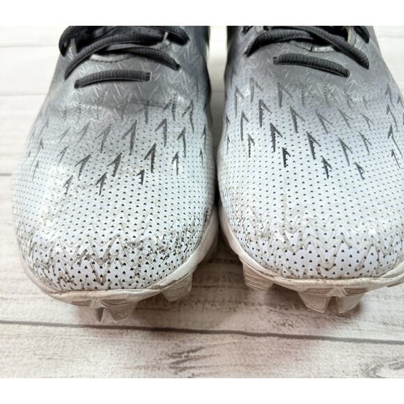 Under Armour Men’s Spotlight Franchise Rm 4.0 Black Silver Football Cleats Sz 13 - Picture 6 of 9